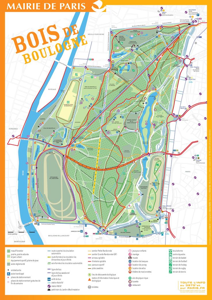 Plan Bois de boulogne